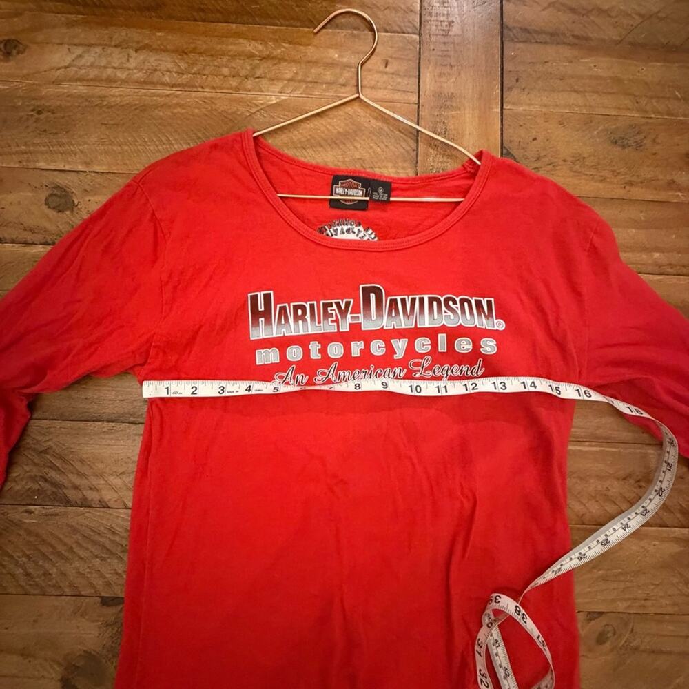 Harley-Davidson Red Long Sleeve Shirt medium - Picture 5 of 5